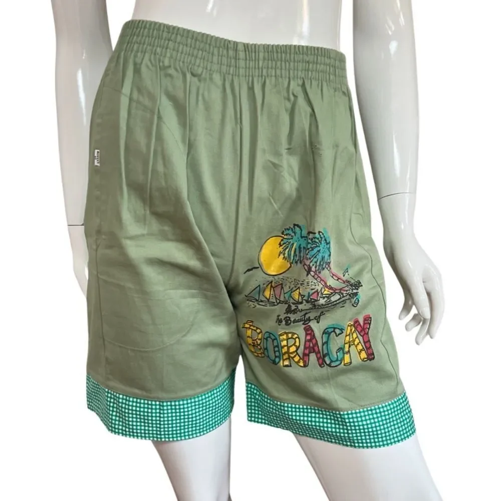 Vintage Retro 80s 90s The Beauty of Boracay Beach Philippines High Waist Shorts